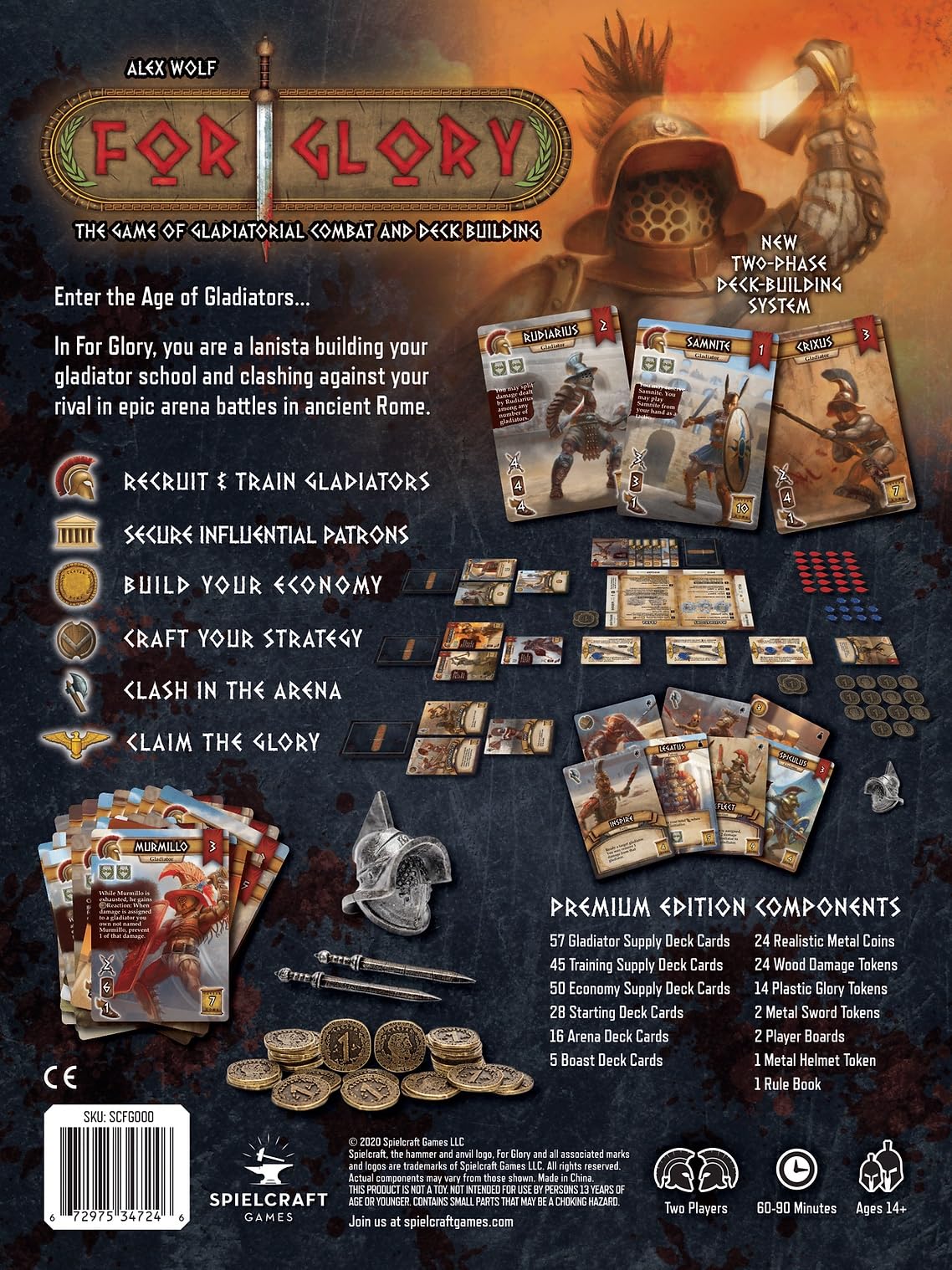 For Glory: The Game of Gladiatorial Combat and Deck Building - Premium Edition 2