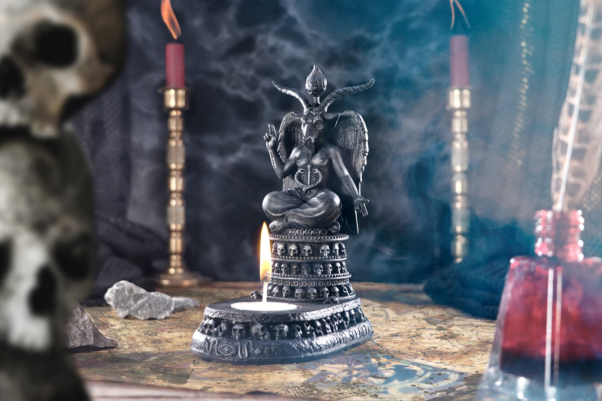Exclusive Baphomets Devotion Tea Light Holder 17cm 7