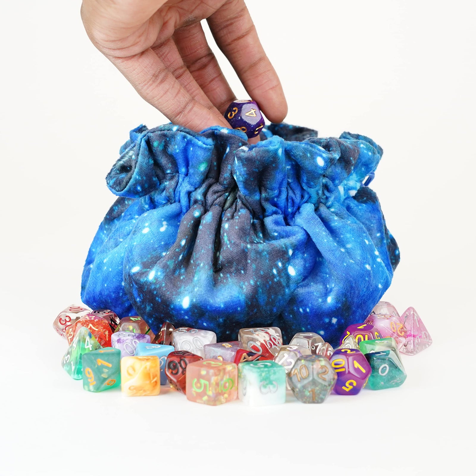 FanRoll by Metallic Dice Games Velvet Compartment Dice Bag with Pockets, Role Playing Game Dice Accessories for Dungeons and Dragons 2