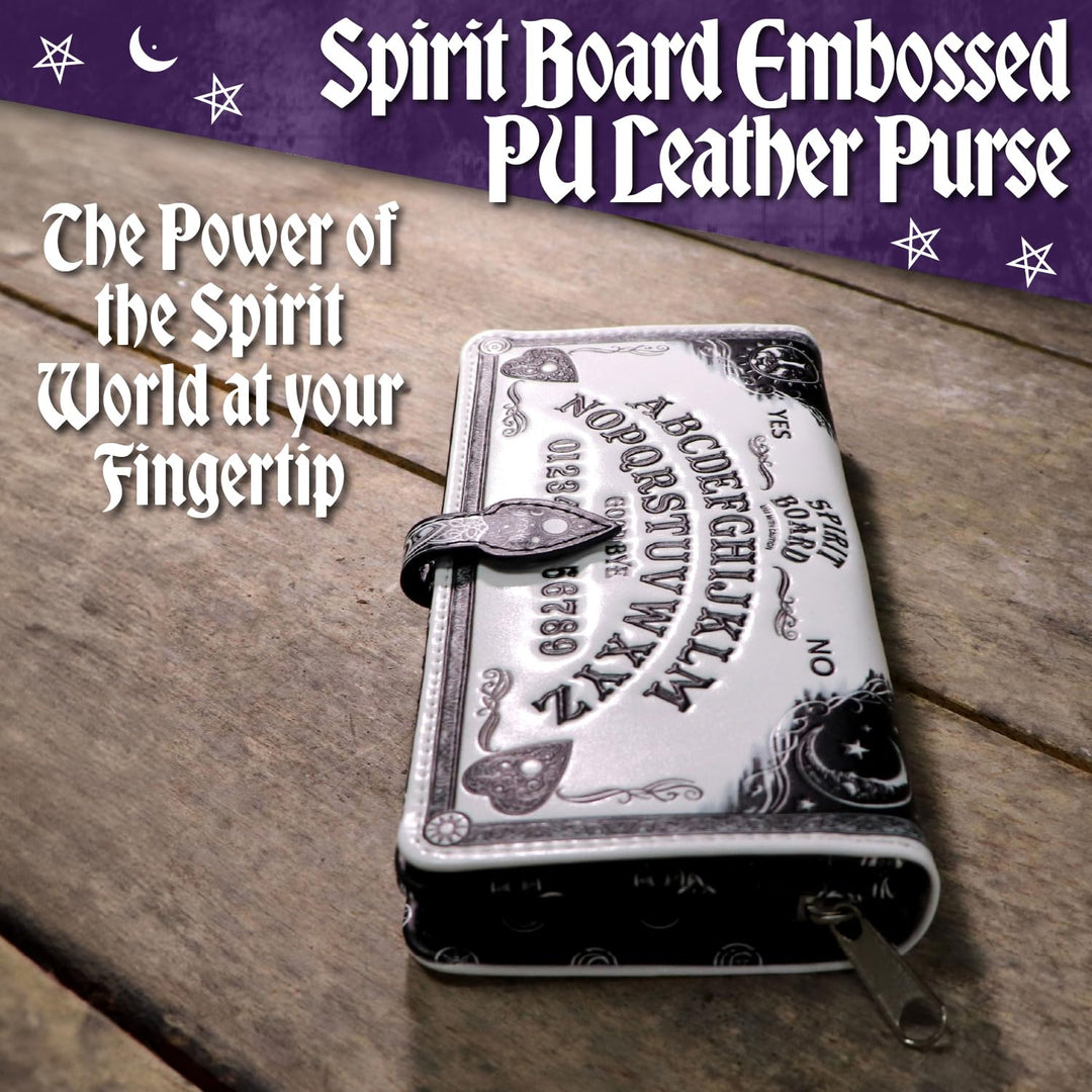 White Spirit Board Embossed Ouija Purse 18.5cm
