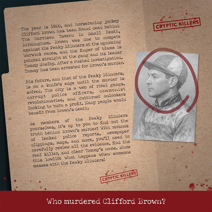 Cryptic Killers Peaky Blinders Case File Board Game