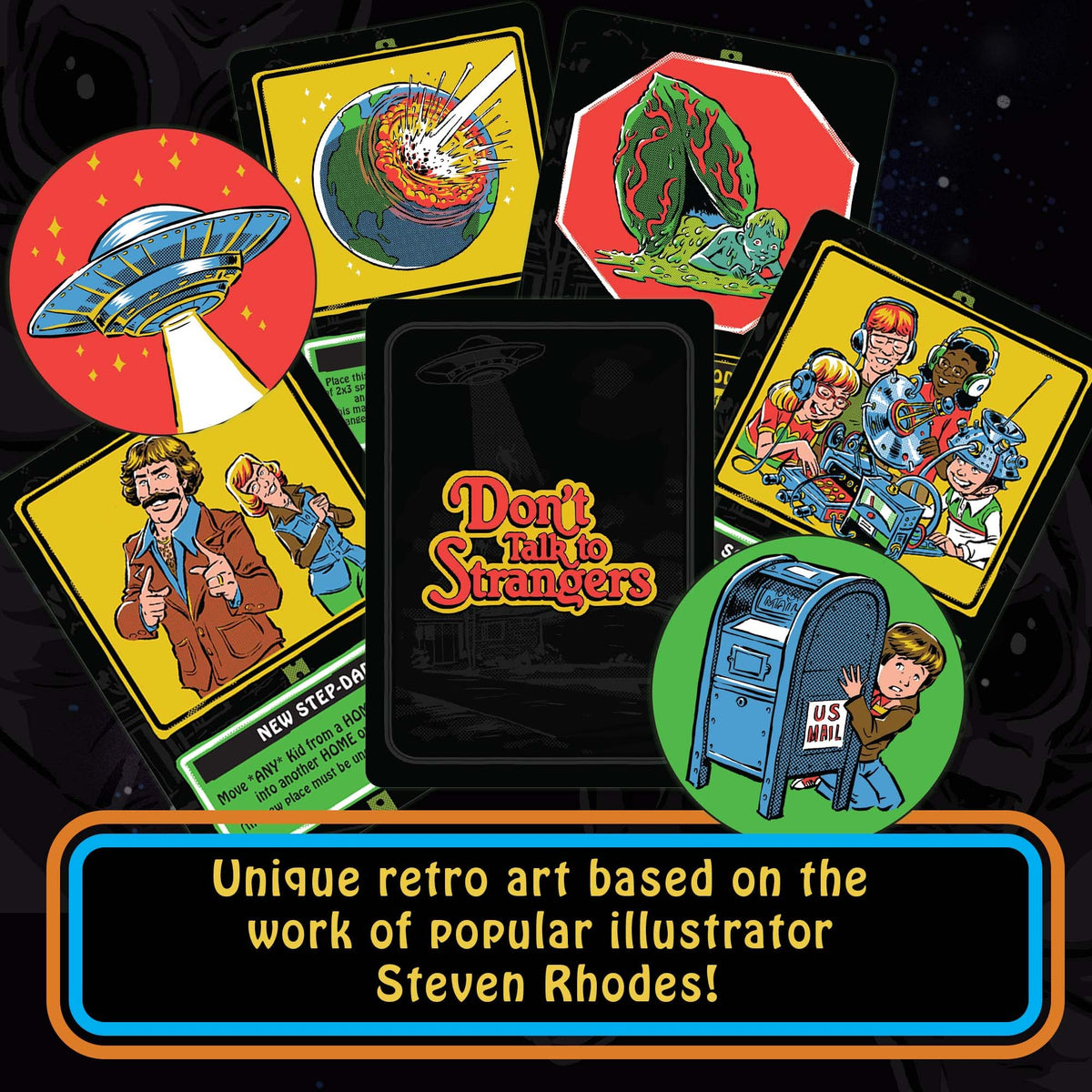 Cryptozoic Entertainment Don’t Talk to Strangers - Board Game - 1-4 Players - Steven Rhodes Artwork - Dynomite Games 3