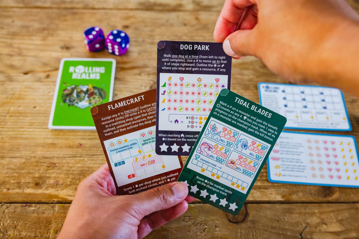 Rolling Realms Redux A Light Strategic Standalone Roll-and-Write Game for Families 9