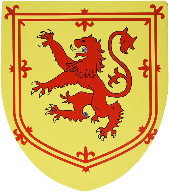 Red and Yellow Rampant Lion Shield Toy 35cm