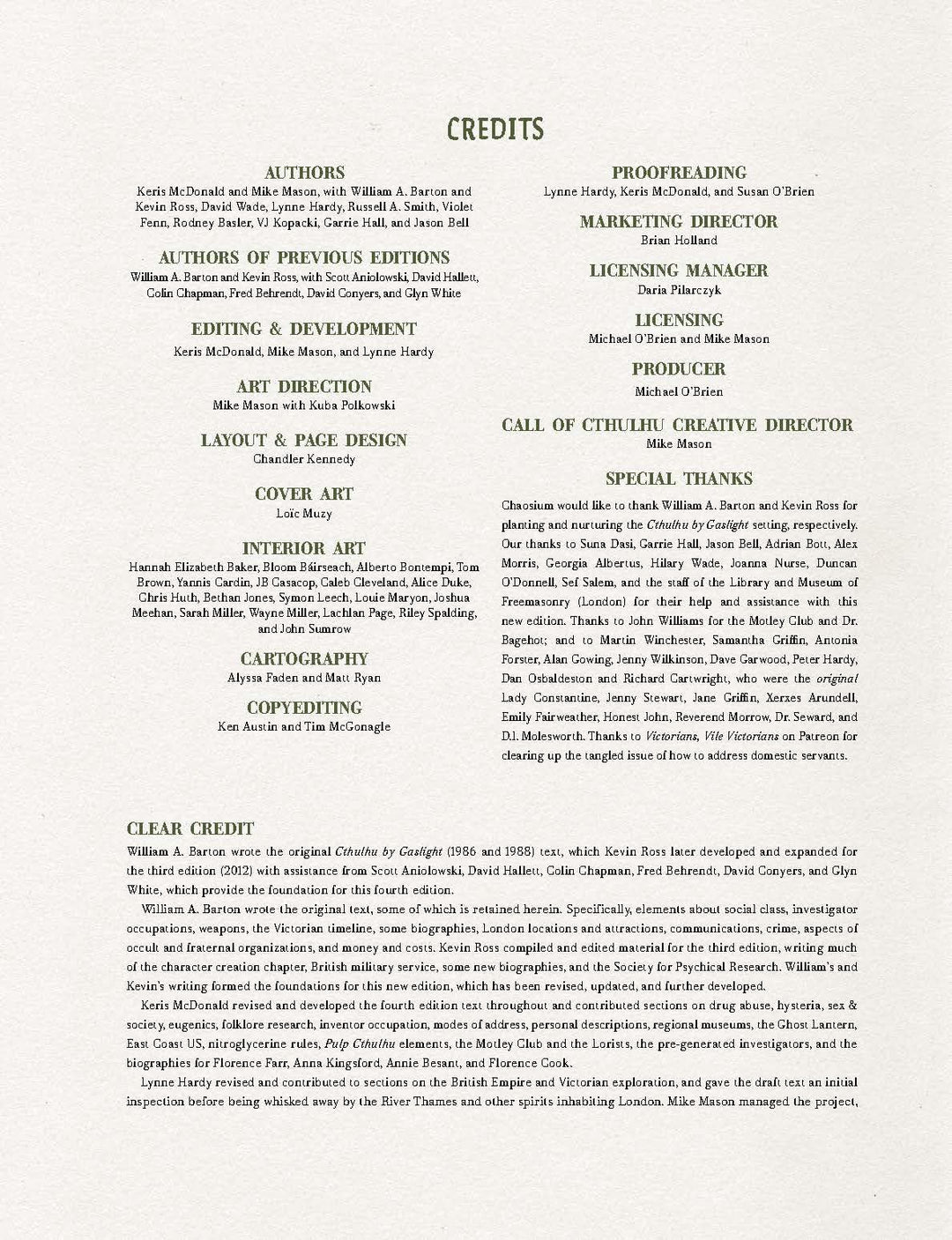 Cthulhu by Gaslight: Investigator’s Guide