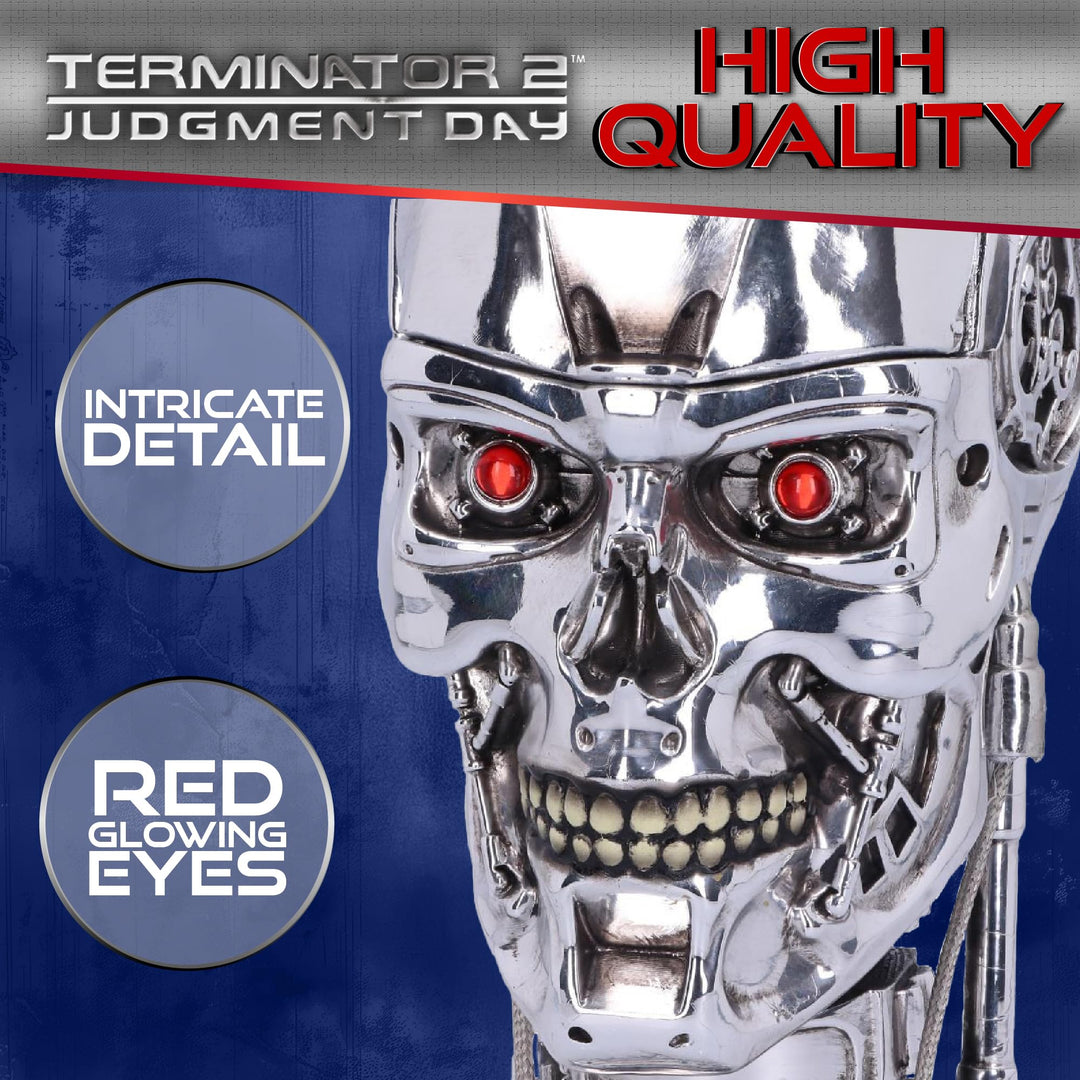 T800 Terminator 2 Judgement Day T2 Head Box Movie Merchandise 21cm