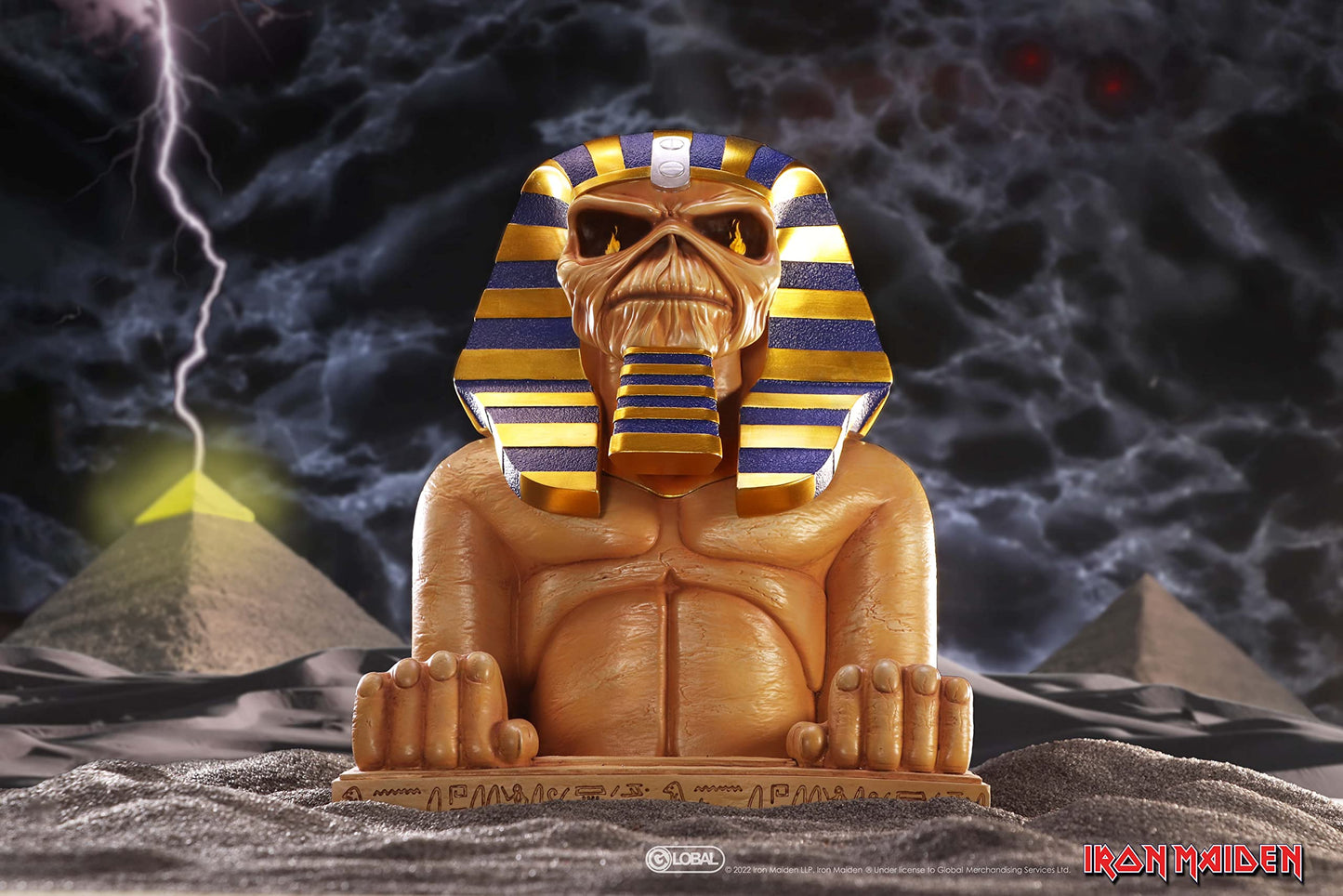 Iron Maiden Powerslave Bust Box 28cm Officially Licensed 6