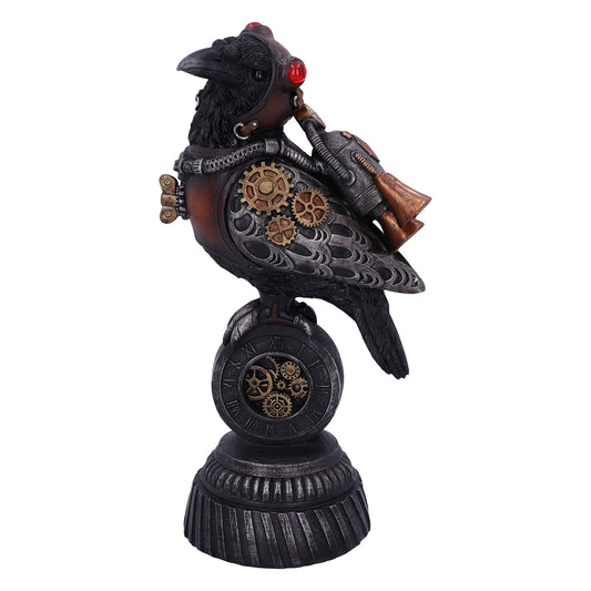 Steampunk Rivet Raven Mechanical Bird Figurine 24cm 2