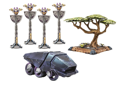 Atomic Mass Games Marvel: Crisis Protocol Kingdom of Wakanda Terrain Expansion - Variety of Terrain Pieces & One-Shot Card! Tabletop Superhero Game, Ages 14+, 2 Players, 90 Min Playtime, Made 3
