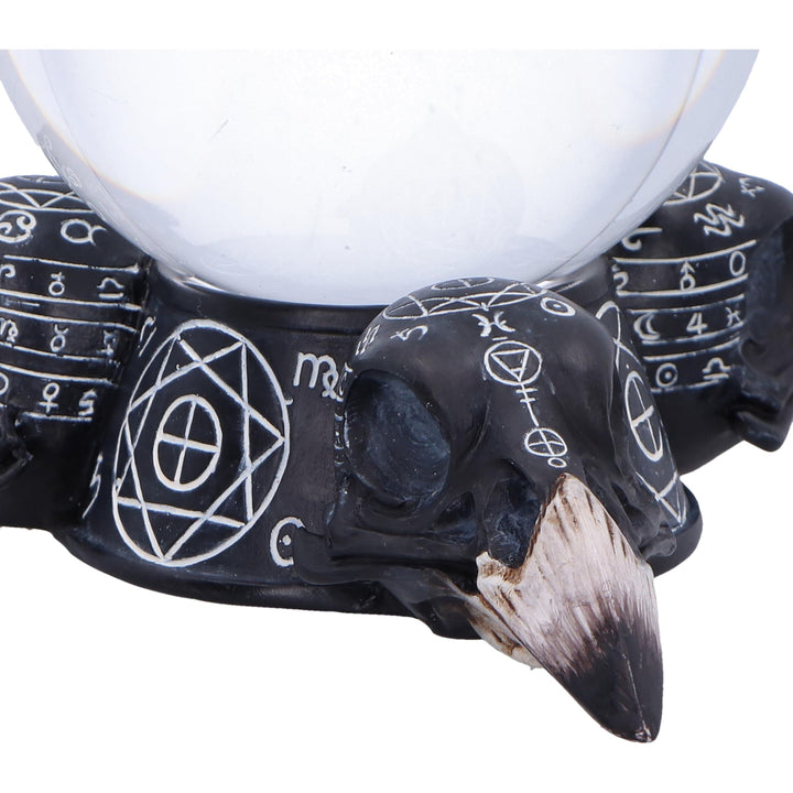 Gothic Raven Crystal Ball and Holder 15cm