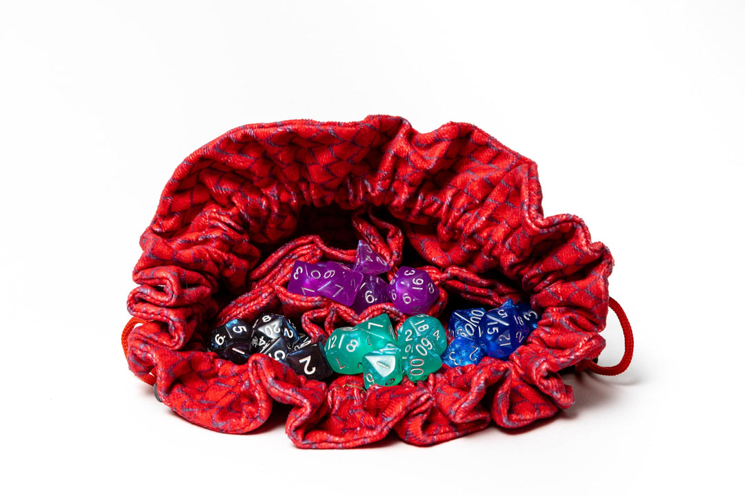 Metallic Dice Games FanRoll Dragon StormTM Velvet Compartment Dice Bag: Dragon Scales