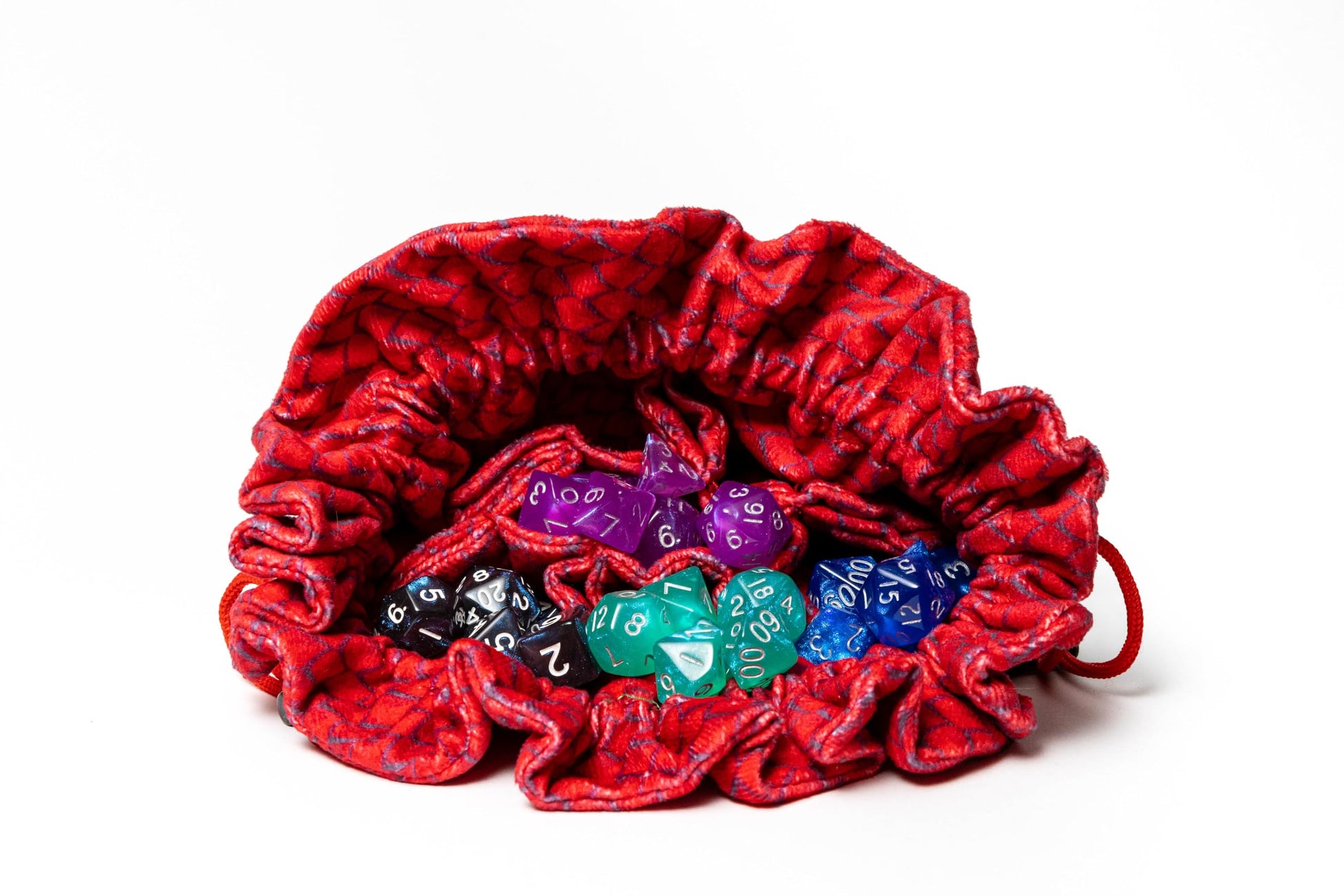 Metallic Dice Games FanRoll Dragon StormTM Velvet Compartment Dice Bag: Dragon Scales 3