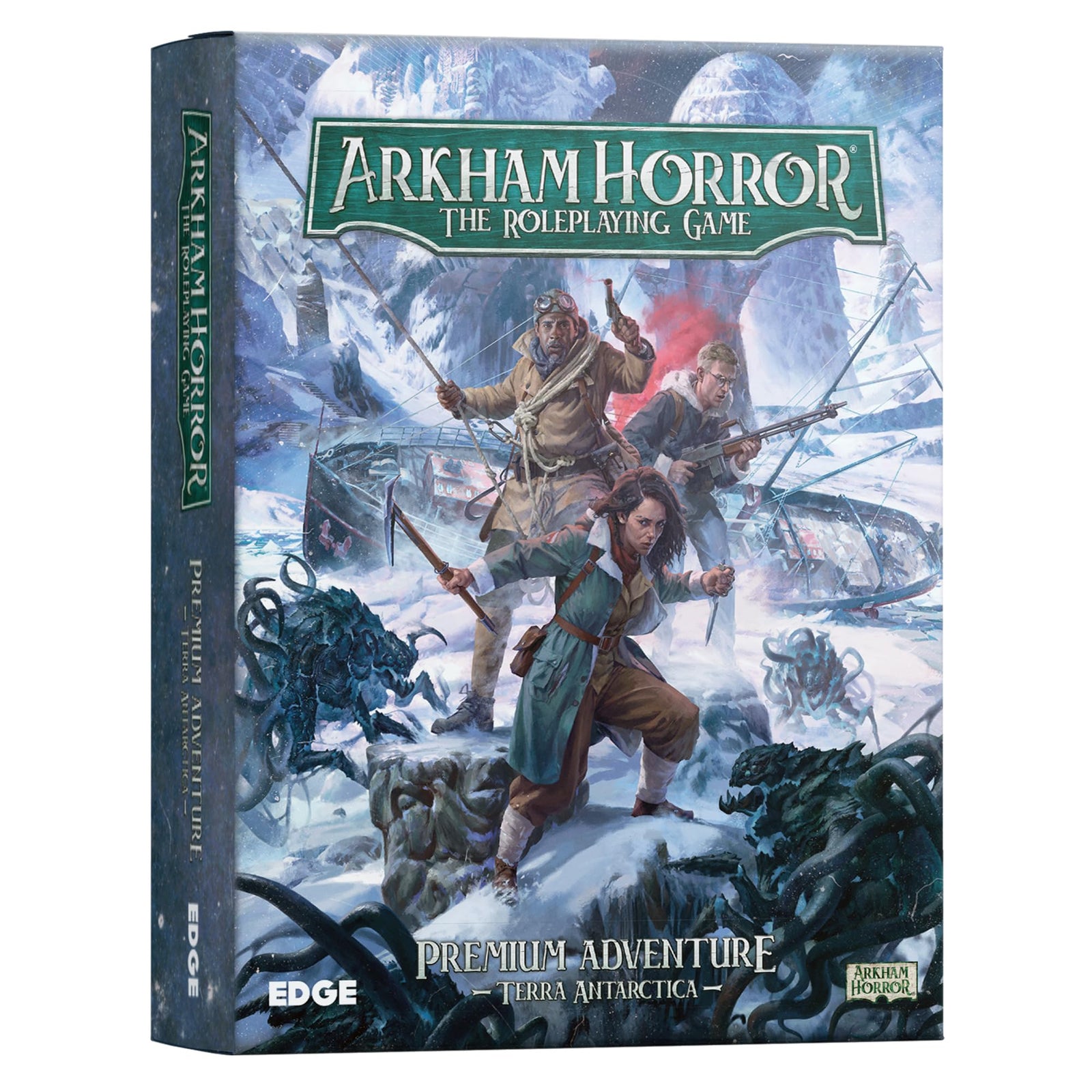 Arkham Horror RPG Premium Adventure Terra Antarctica expansion Roleplaying Game by Edge Entertainment Studio 1