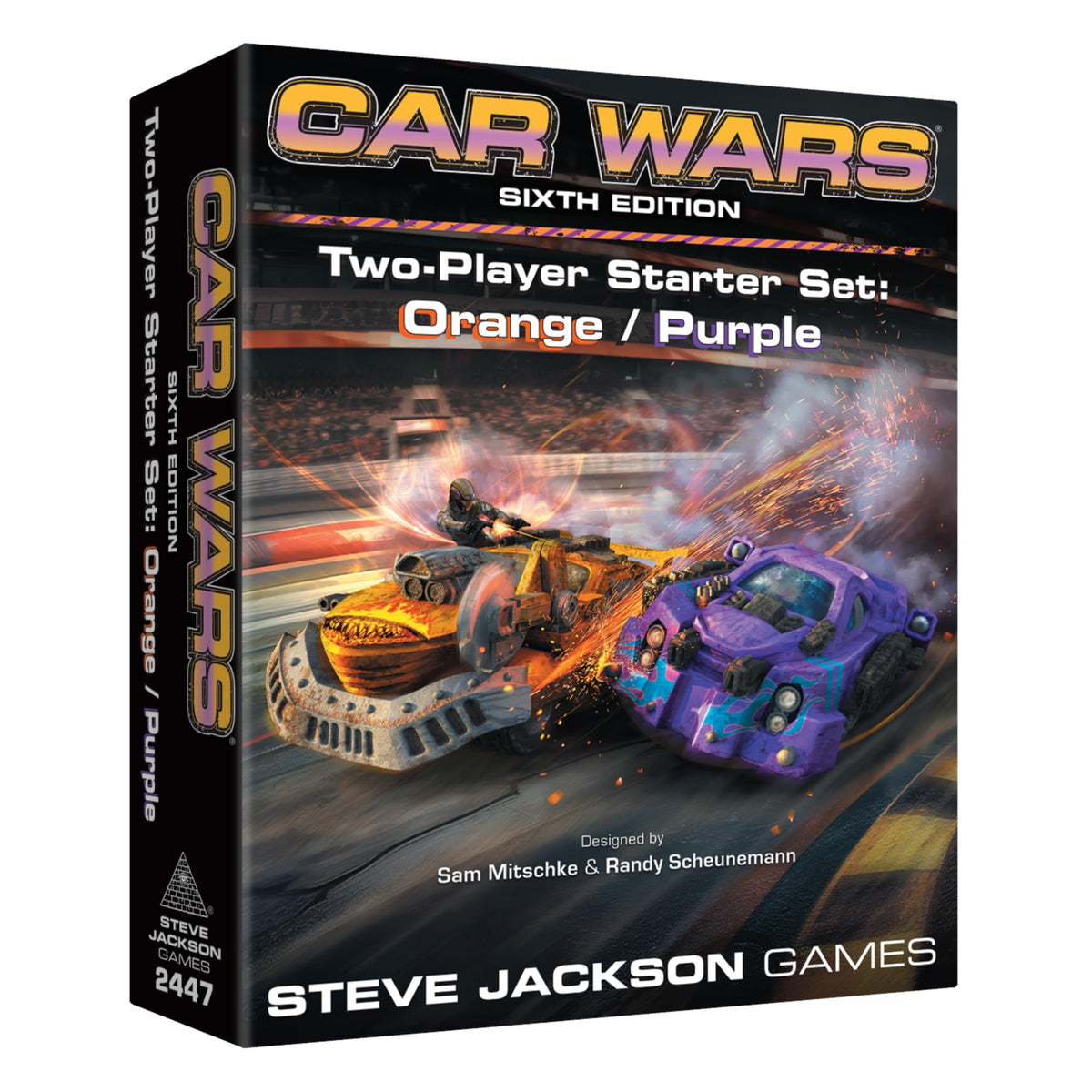 Car Wars Two Player Starter Set Orange Purple 6th Edition Board Game by Steve Jackson 2