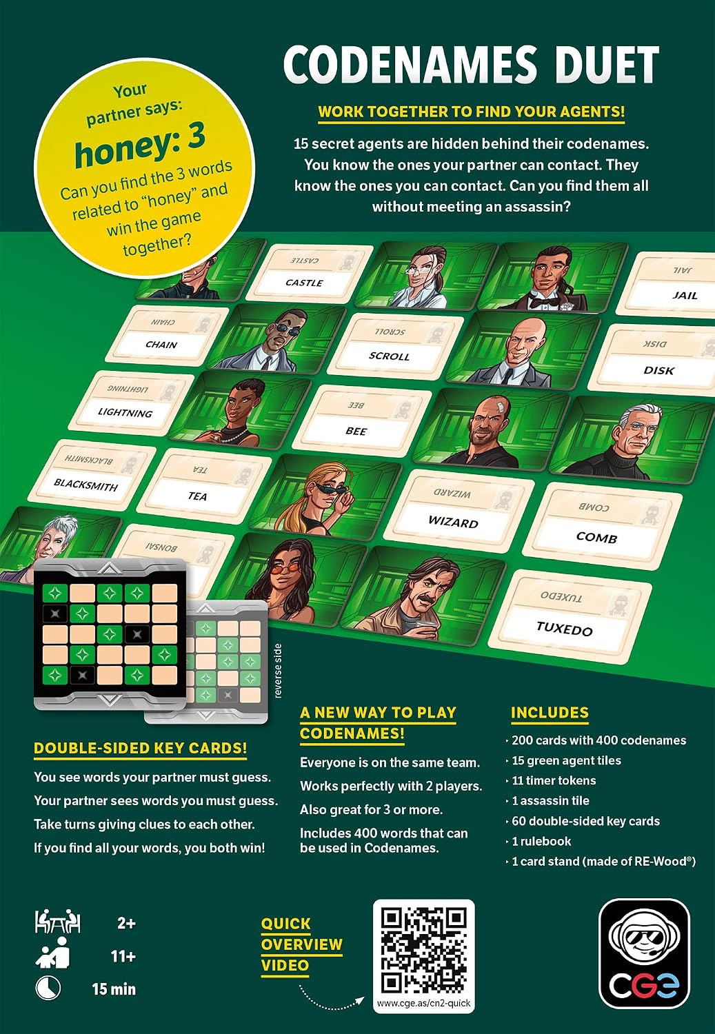 Codenames Duet Cooperative Word Deduction Card Game