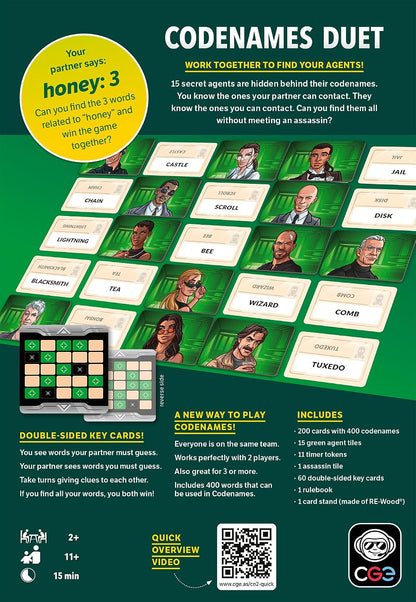 Codenames Duet Cooperative Word Deduction Card Game
