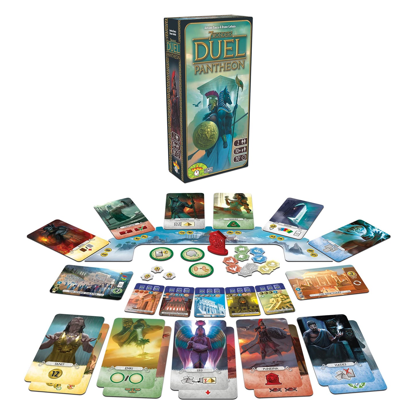 Pantheon 7 Wonders Duel expansion Board Game by Repos 3