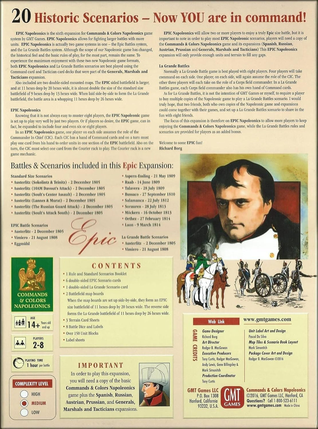 Commands & Colors: Napoleonics Expansion 6: Epic Napoleonics (2nd Printing)