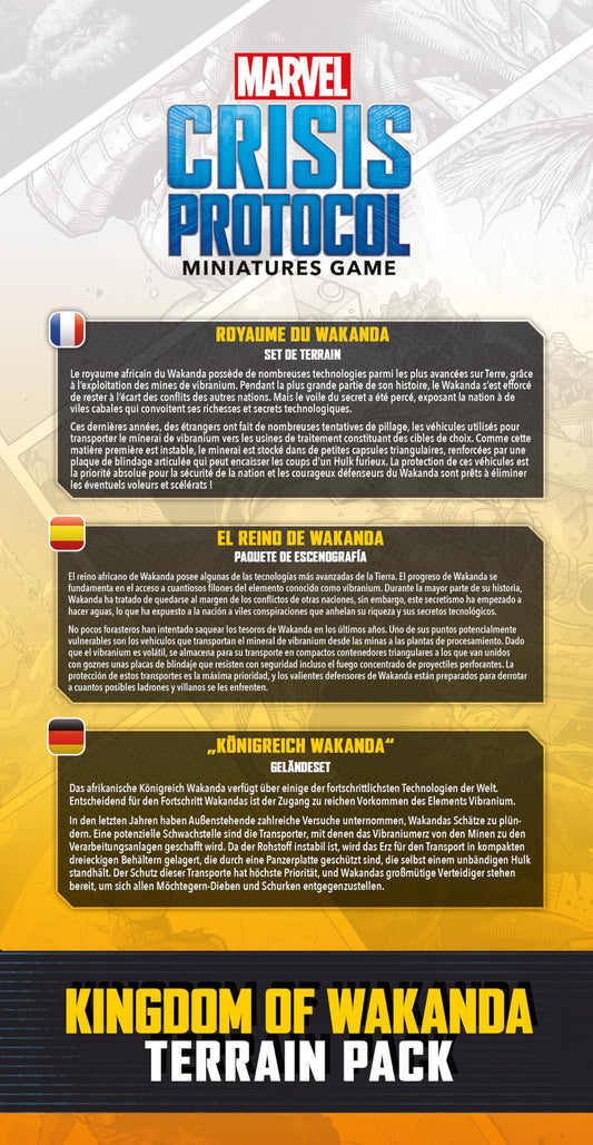 Atomic Mass Games Marvel: Crisis Protocol Kingdom of Wakanda Terrain Expansion - Variety of Terrain Pieces & One-Shot Card! Tabletop Superhero Game, Ages 14+, 2 Players, 90 Min Playtime, Made 2