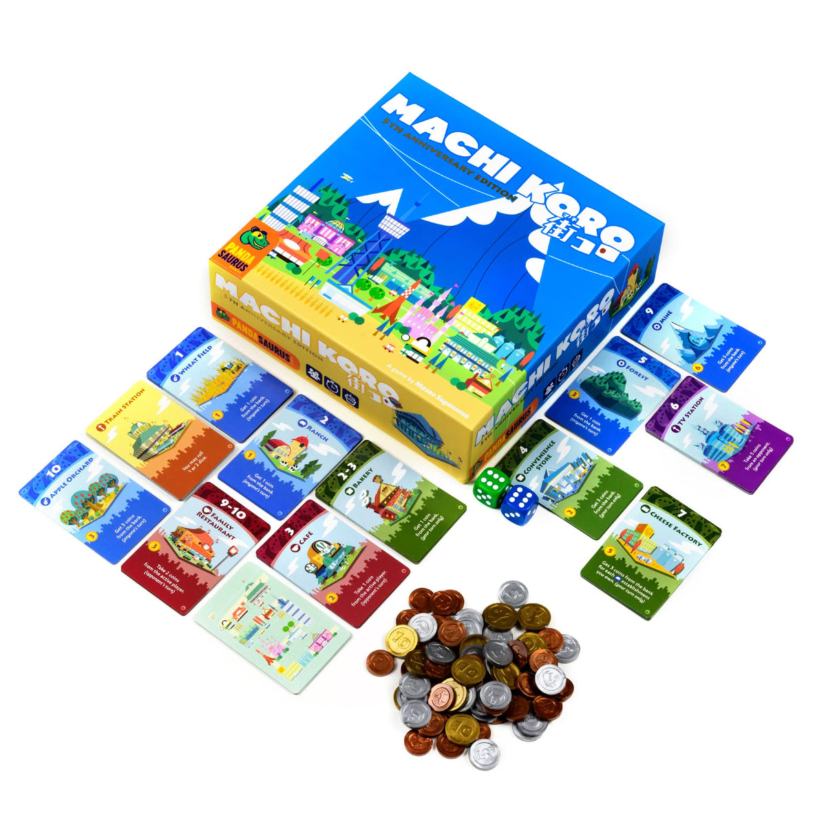 Machi Koro 5th Anniversary Edition Board Game by Pandasaurus 4