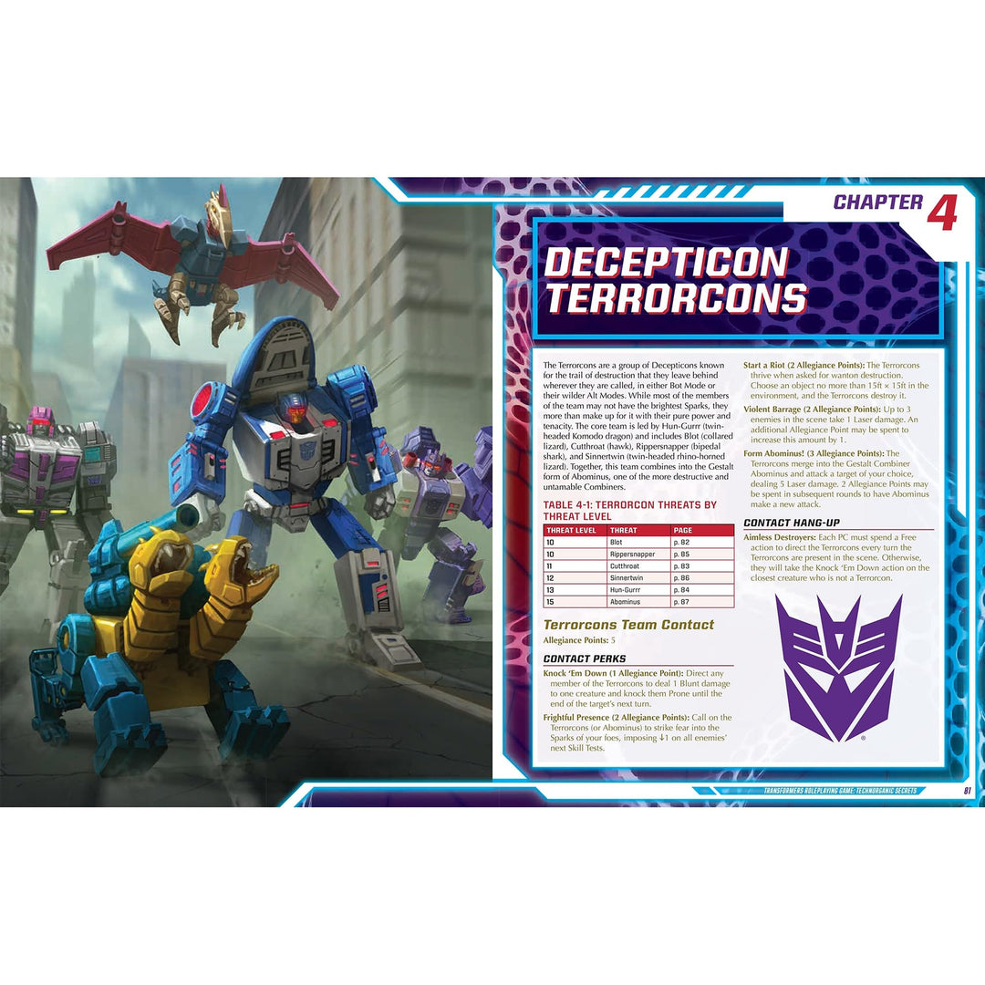 Transformers Roleplaying Game: Technorganic Secrets Sourcebook 9