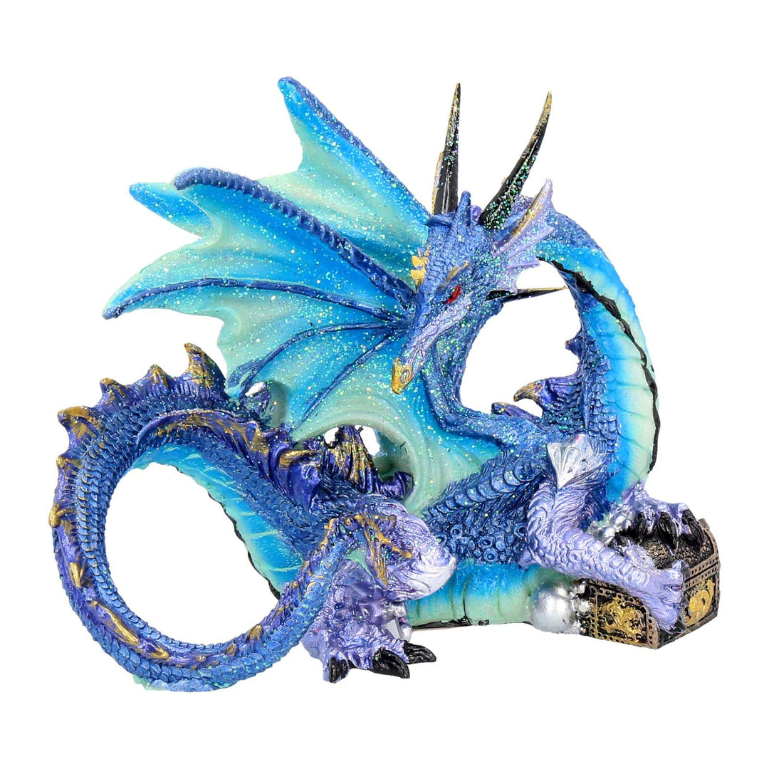 Piasa Sky Blue and Violet Small Fantasy Dragon Figurine 12cm