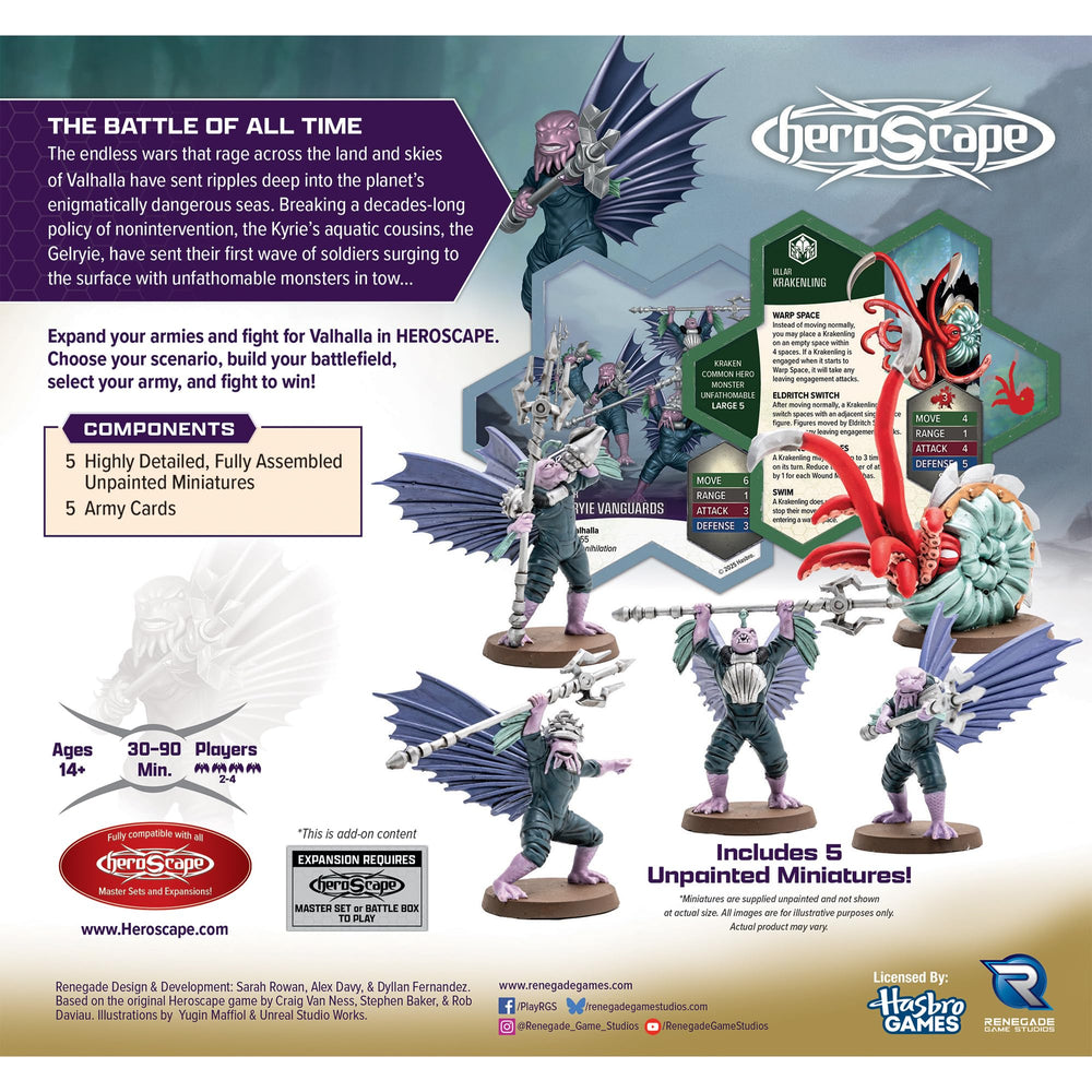 Heroscape: Krakenling and Gelryie Vanguards Army Expansion 2