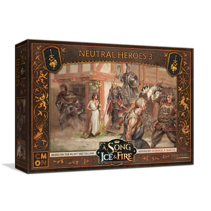 A Song of Ice and Fire Tabletop Miniatures Neutral Heroes III Box Set - Expansive Attachments and Commanders, Strategy Game for Adults, Ages 14+, 2+ Players, 45-60 Minute Playtime, Made by CMON 1
