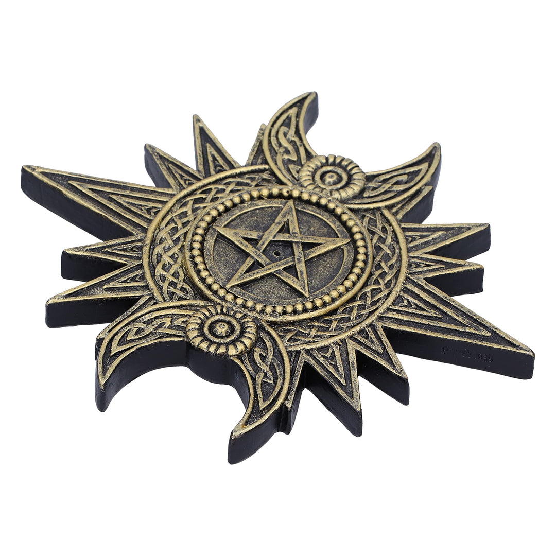 Celestial Worship Triple Moon Incense Burner 17.3cm