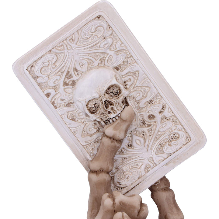 Ace of Spades Up Your Sleeve Skeletal Hand Card Figurine 18.4cm