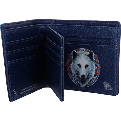 Guardian of the Fall White Autumn Wolf Wallet 5