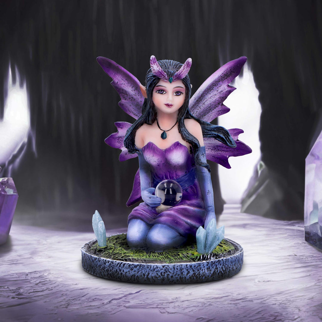 Violet Purple Crystal Fairy Figurine 9cm