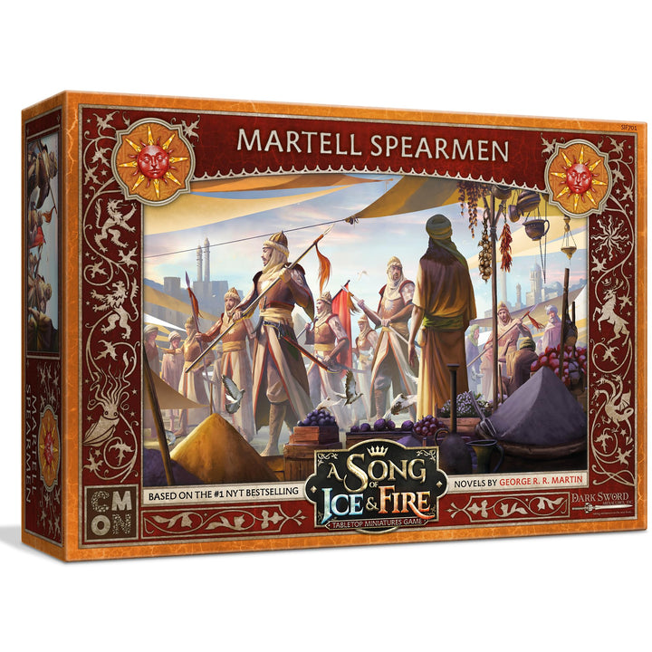 CMON A Song of Ice and Fire Tabletop Miniatures Game Martell Spearmen Unit Box - Elite Defenders of Sunspear, Strategy Game for Adults, Ages 14+, 2+ Players, 45-60 Minute Playtime, Made by CMON