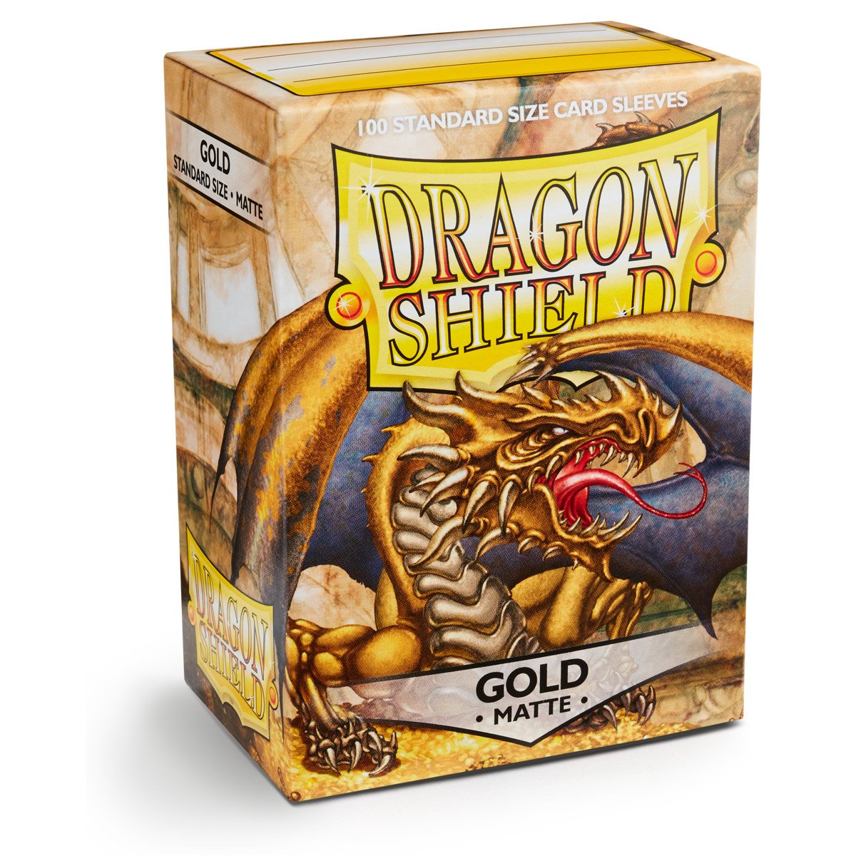 Dragon Shield Matte Gold 100 Card Sleeve by Arcane Tinmen 3