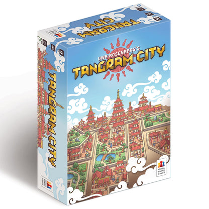 Capstone Games Tangram City - Tile Laying Strategy Board Game, Build Your City, Bring Harmony to The Human & Natural Realm, Ages 10+, 1-5 Players 1