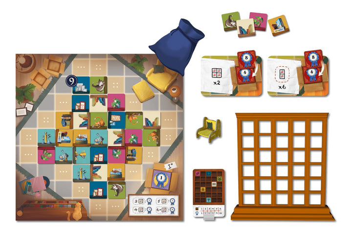 My Shelfie Board Game - Organize Your Shelf and Show Off Your Treasures! Strategy Game, Fun Family Game for Kids and Adults, Ages 8+, 2-4 Players, 30 Minute Playtime, Made by Lucky Duck Games