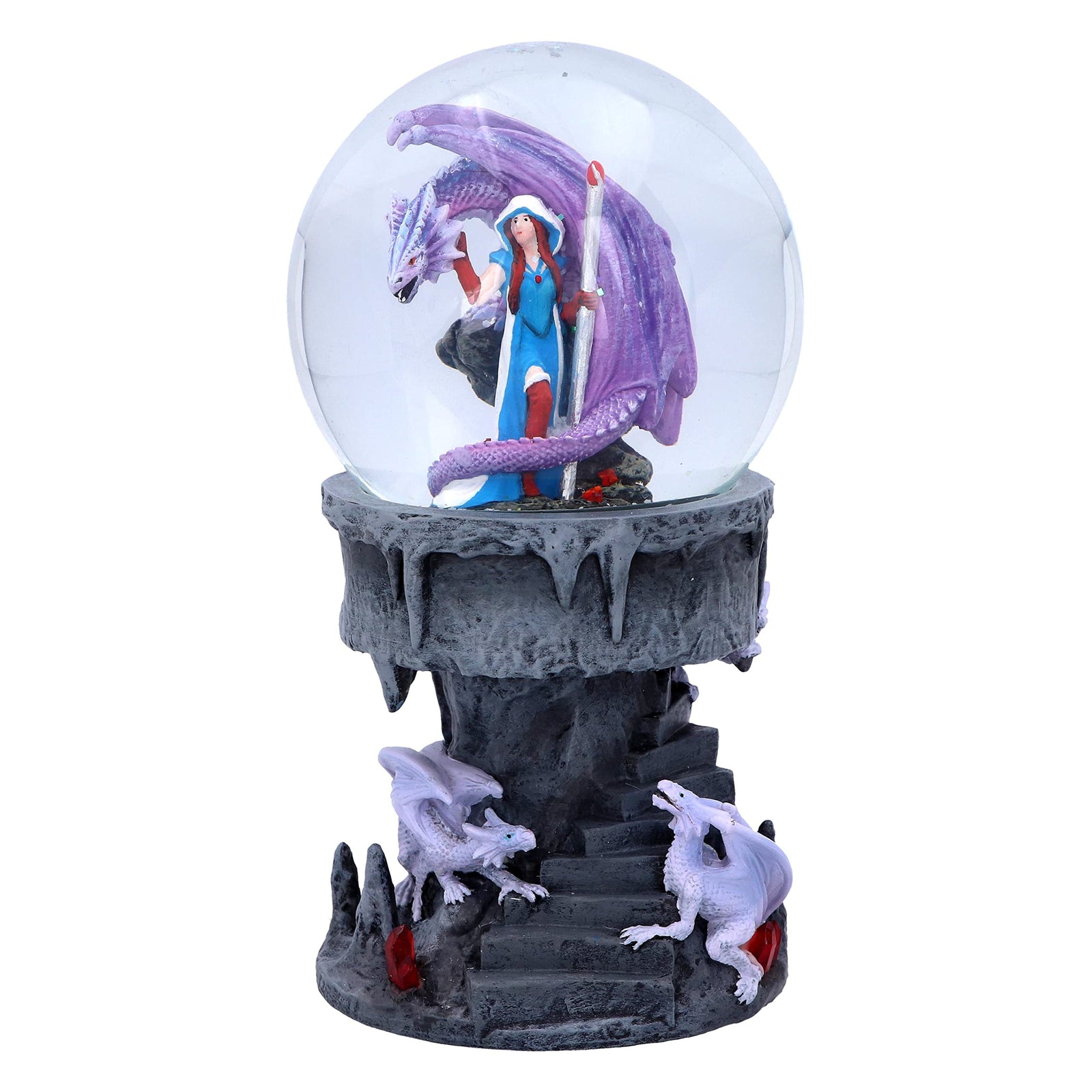 Anne Stokes Dragon Mage Snowglobe Shaker Snow Globe 2