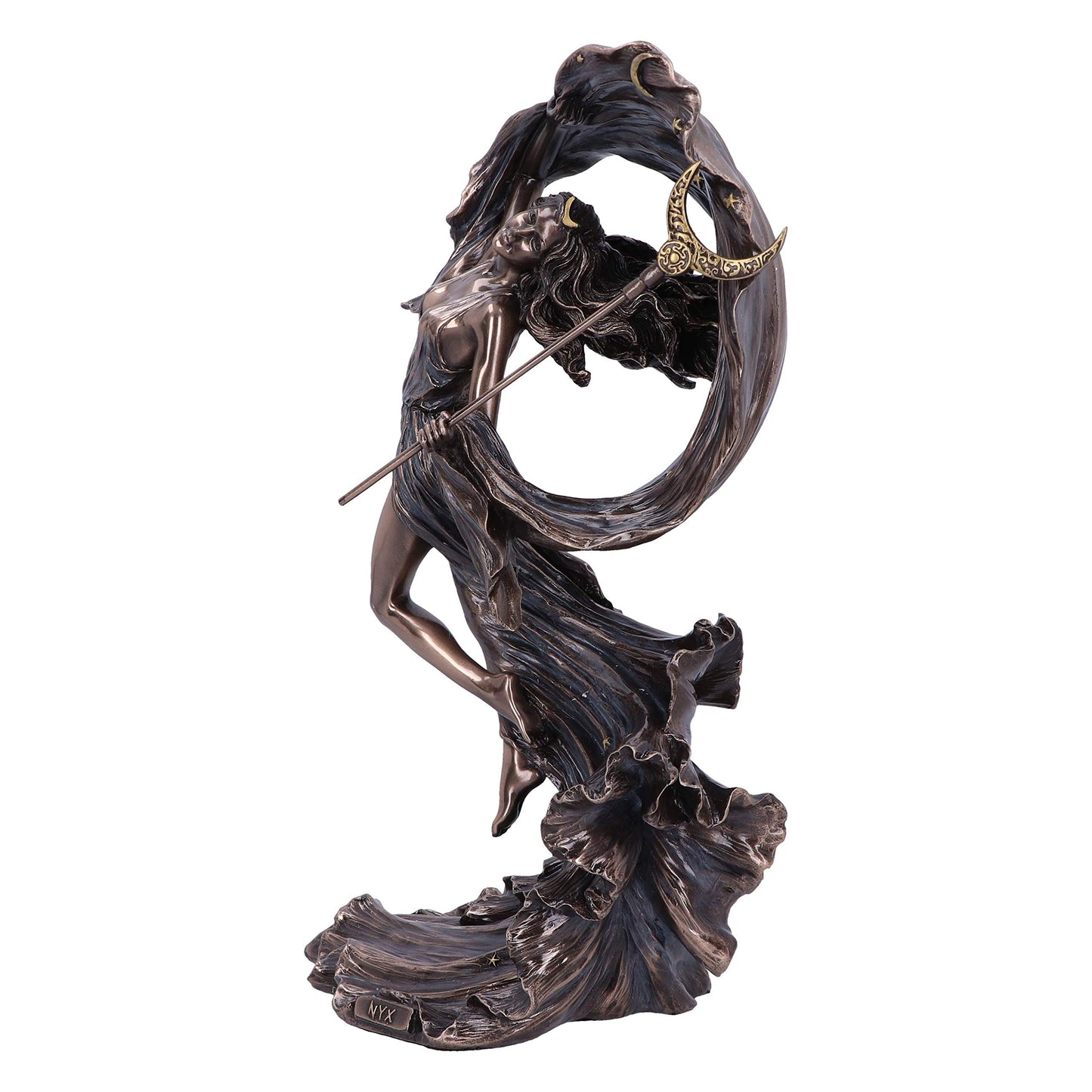 Bronze Nyx Greek Goddess of the Night Starry Sky Figurine 27.5cm 2
