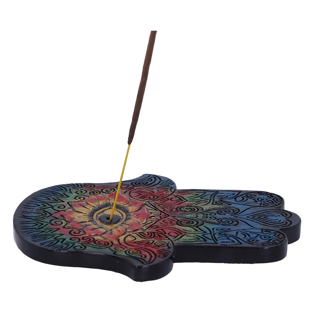 Set of 4 Hamsas Strength Hand Incense Stick Burner Hamsas 12.5cm