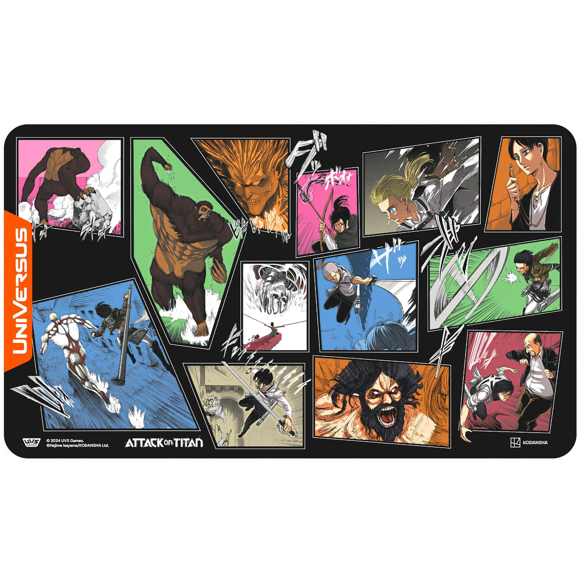 UniVersus: Attack on Titan: Origins of Power - The Second Act Playmat - 24 x 14 Neoprene Mat, Tabletop Card Game Accessory, UVS Games, Licensed 1