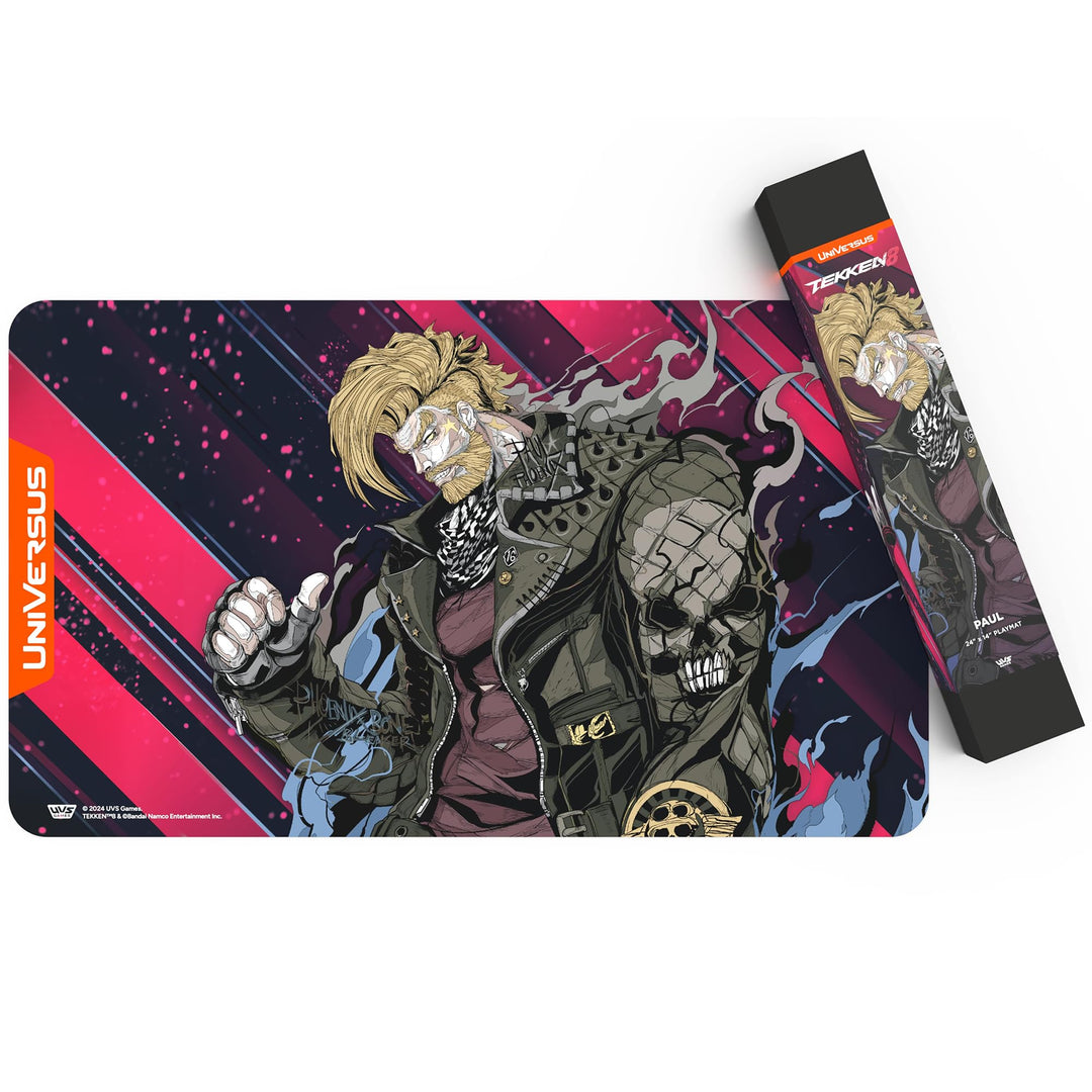 UniVersus: Tekken 8: Paul Playmat - 24 x 14 Neoprene Mat,, Rubber Backing, Tabletop Card Game Accessory, UVS Games, Licensed