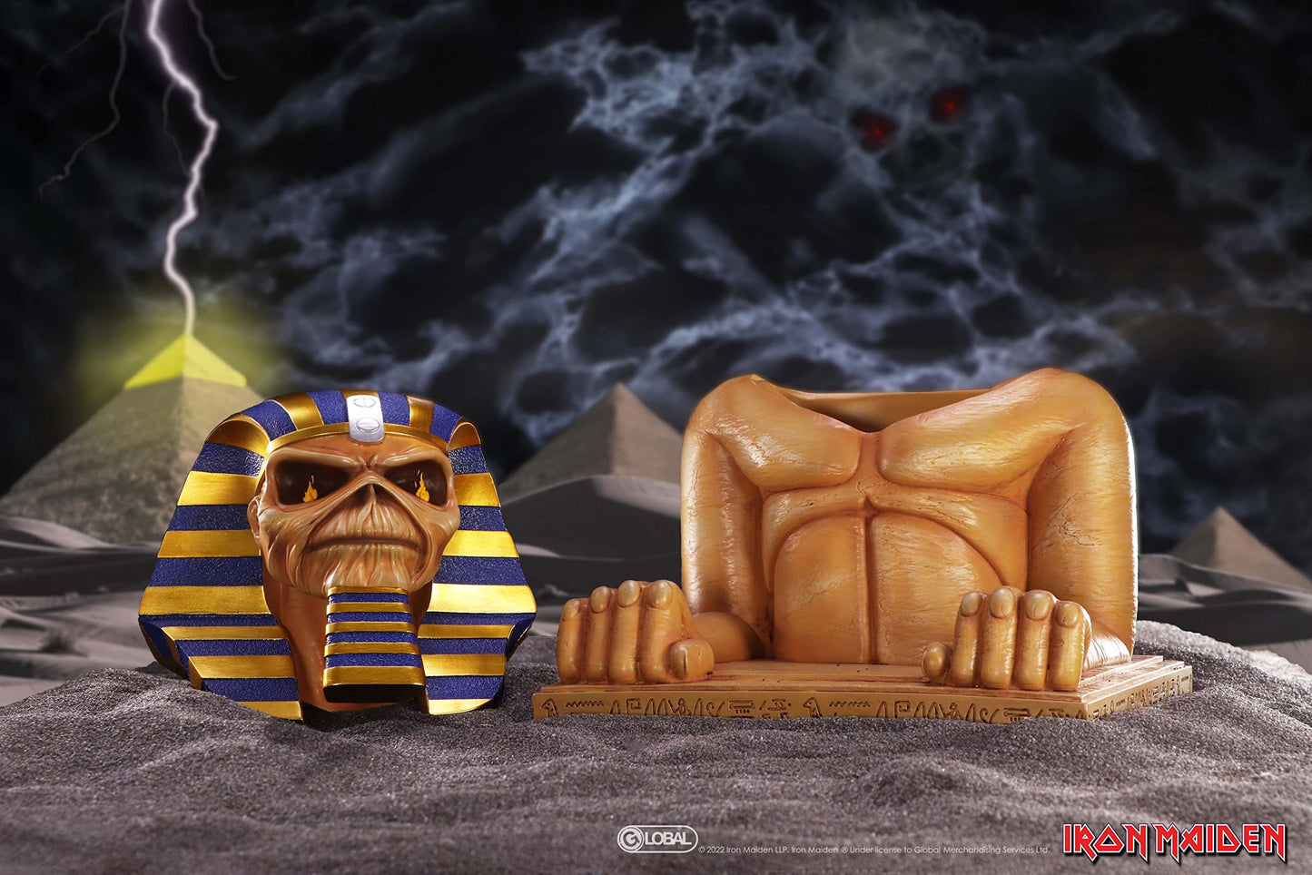 Iron Maiden Powerslave Bust Box 28cm Officially Licensed 7