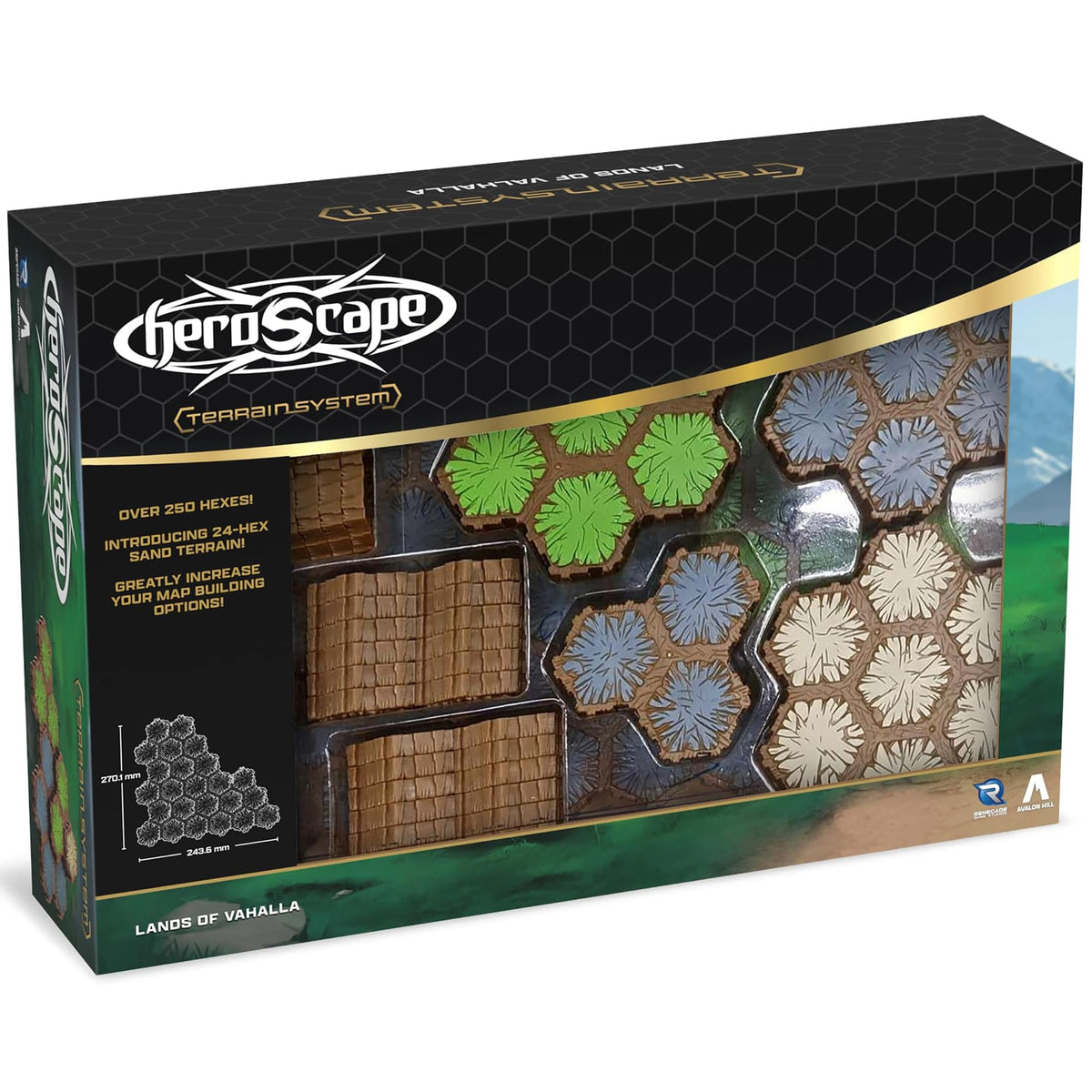 Heroscape: Lands of Valhalla Terrain Expansion - 63 Hex Terrain Tile Pcs, Build & Customize Environments Over Which to Battle for Valhalla! Ages 14+ 1