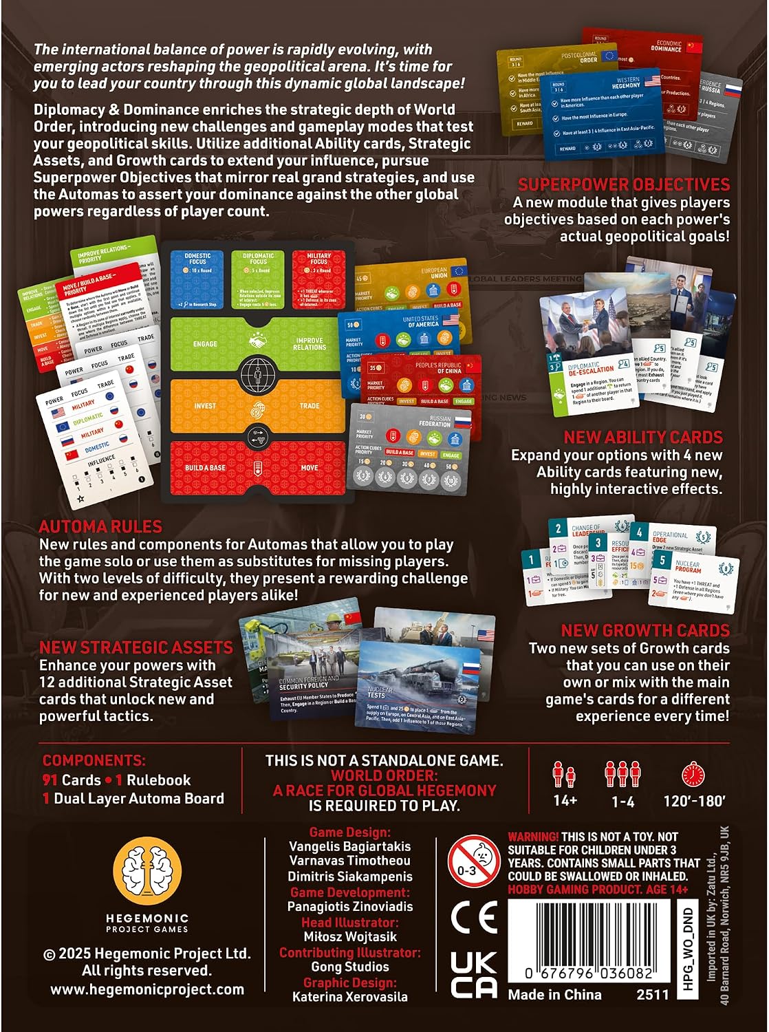 World Order Diplomacy and Dominance Board Game Expansion