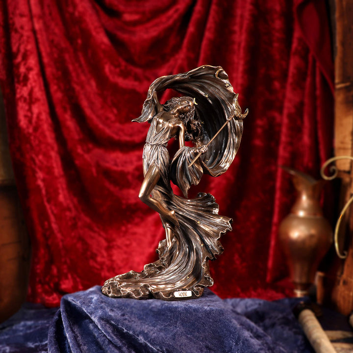 Bronze Nyx Greek Goddess of the Night Starry Sky Figurine 27.5cm