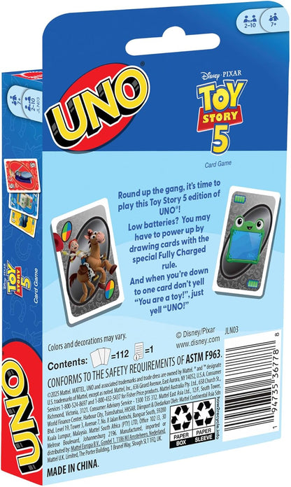 UNO Toy Story 5 Card Game