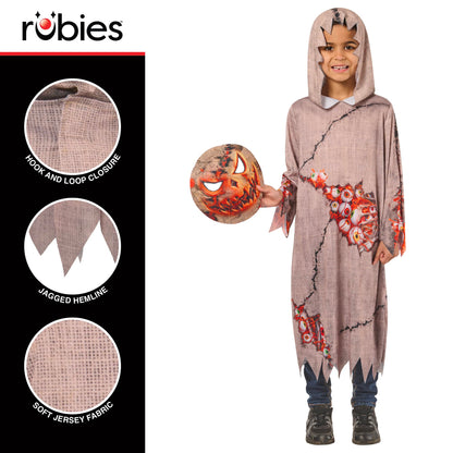 Pumpkin Goblin Kids Hooded Robe and Mask 6