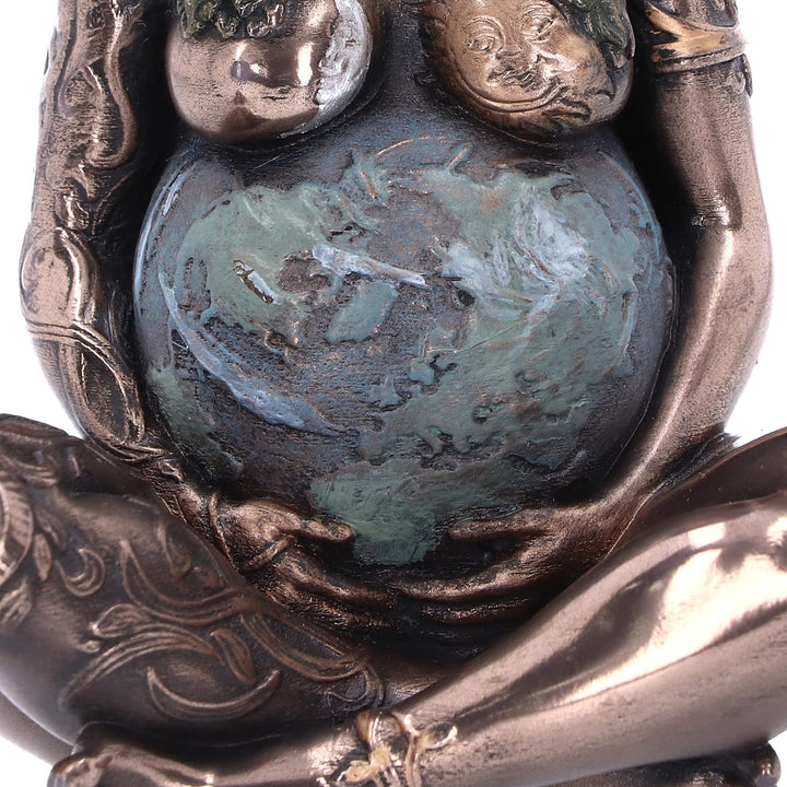 Mini Bronze Mother Earth Art Figurine 8.5cm