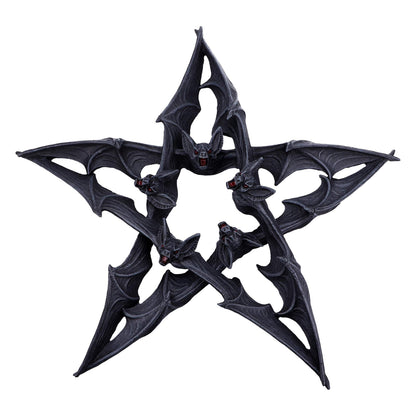Dark Colony Bat Pentagram Wall Plaque 33cm 2