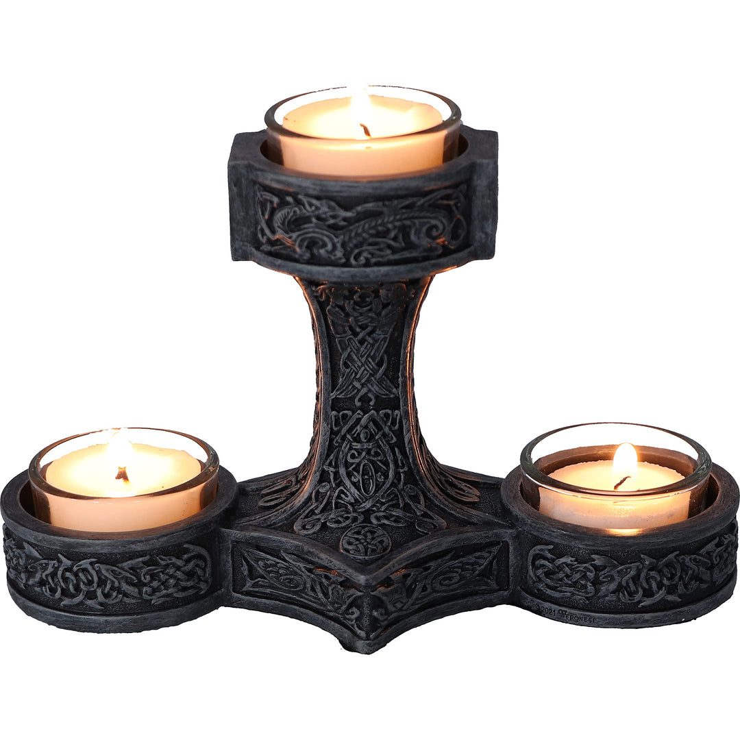 Thors Hammer Tea Light Holder 18.5cm